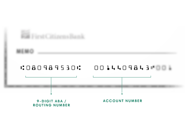 A Ally Private Wealth check indicating the 9-digit ABA routing number and an account number located on the bottom left of the check